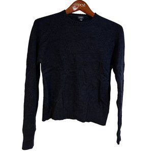 J Crew Lambswool Black Long Sleeve Sweater Womens Size Small Soft Knit Casual